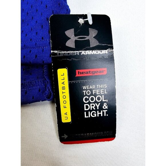 Under Armour Size 2XL Men's Blue Loose Heat Gear Performance Football Jersey NWT - Picture 5 of 10